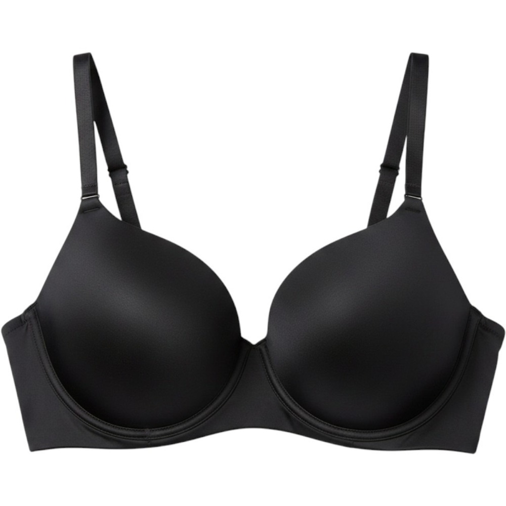 Secret Treasures Bra Womens 40C Black Lightly Lined Wireless T-Shirt Seamless